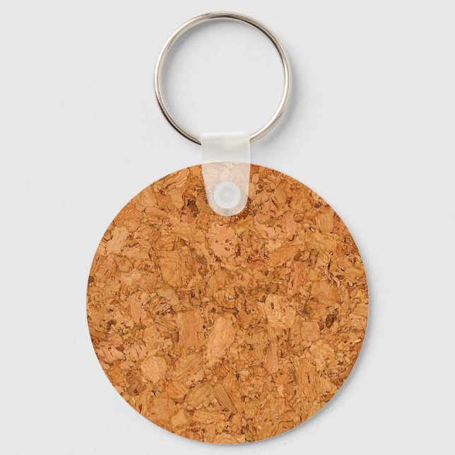Porte-clés Chunky naturel Cork Wood Grain Look (Recto)