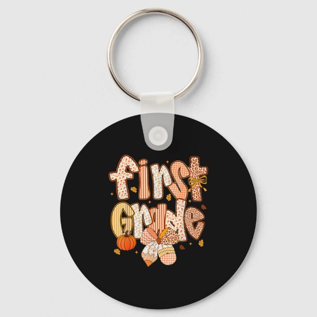 Porte-clés Chute de première année Floral Coquette Bow Enseig (Recto)
