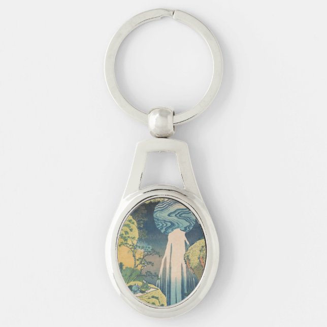Porte-clés Chutes d'Amida d'Hokusai Japon Cascade  (Devant)