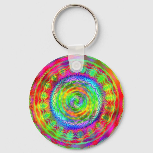 Porte-clés Cible Tie-dye (Recto)