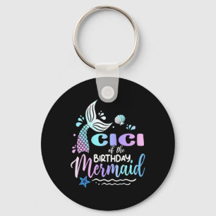 Porte-clés Cici De L'Anniversaire Famille Mermaid Corresponda