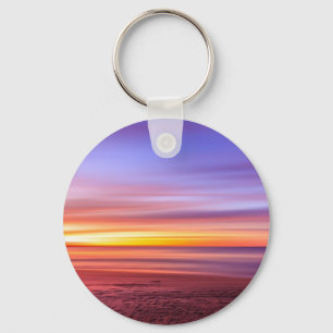 Porte-clés Ciel de coucher de soleil sur la plage et la mer