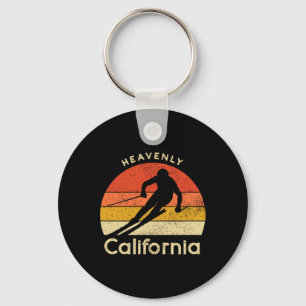 Porte-clés Ciel de ski vintage Heavenly montagne californienn