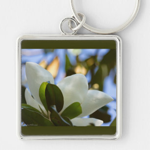 Porte-clés Ciel de Verre Peint Magnolia du Sud Vêtements Cade