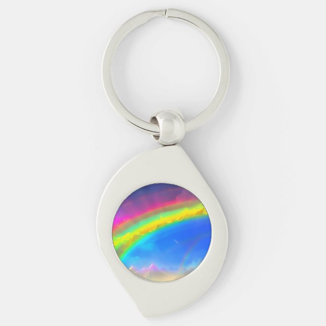 Porte-clés Ciel lumineux arc-en-ciel (Devant)
