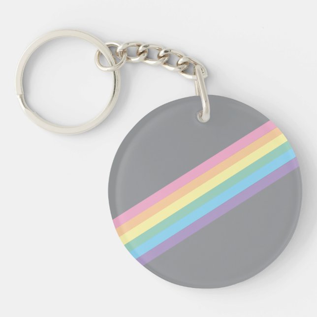 Porte-clés Ciel orageux et arc-en-ciel  (Devant)