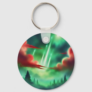 Porte-clés ciel vert