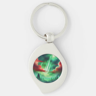Porte-clés ciel vert
