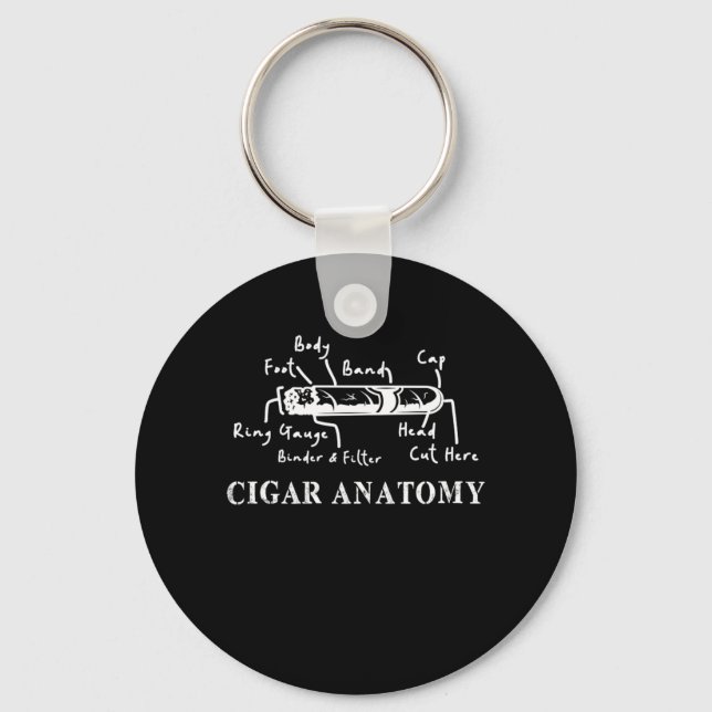 Porte-clés Cigar Anatomie Smoker Humidor Cutter Cigars Cadeau (Recto)
