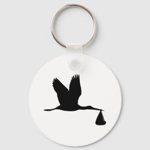 Porte-clés Cigogne - bébé