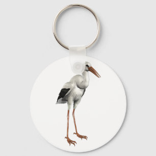 Porte-clés Cigogne blanche