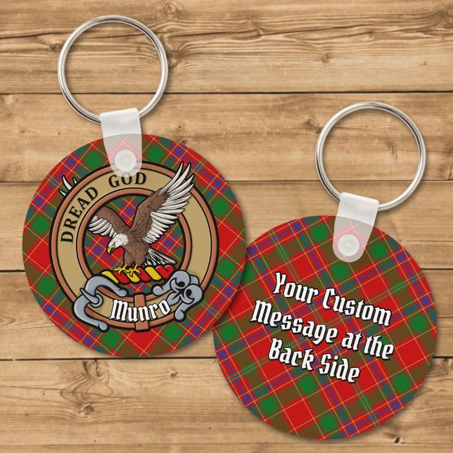 Porte-clés Cimier du clan Munro sur tartan (Créateur téléchargé)