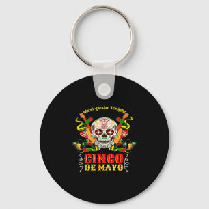 Porte-clés Cinco de mayo crâne de sucre drôle fête humour