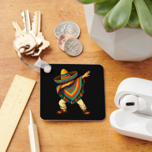 Porte-clés Cinco de Mayo Dabbing Mexicain Poncho