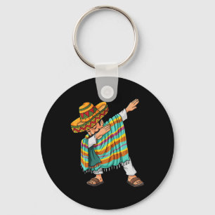 Porte-clés Cinco De Mayo Dabbing Poncho Sombrero Funny Mexica
