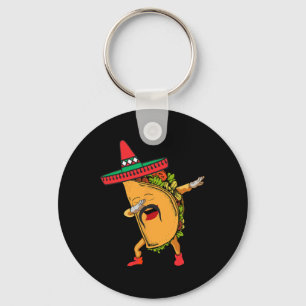 Porte-clés Cinco De Mayo Dabbing Taco Mexicain Sombrero Casqu