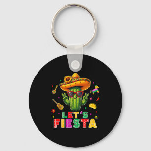 Porte-clés Cinq mai cactus mexicain drôle fiestaCinc