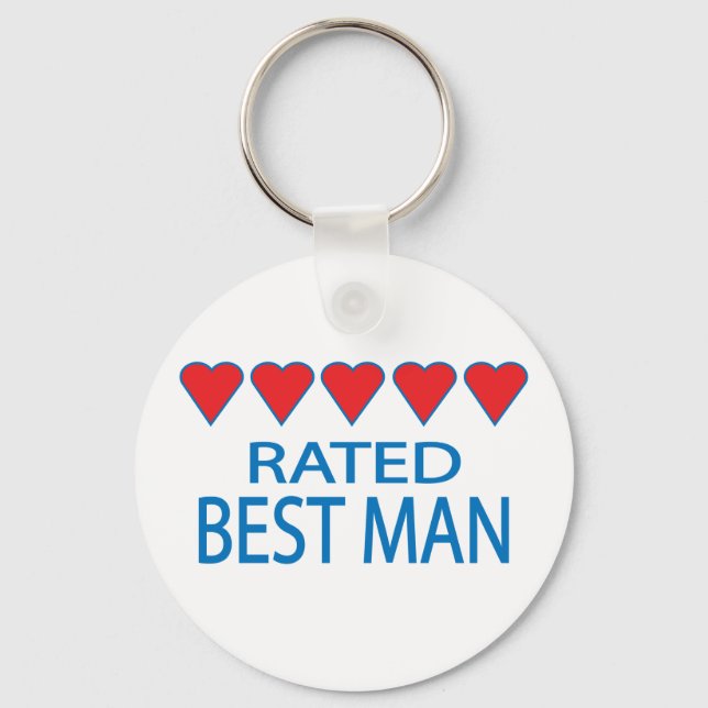 Porte-clés Cinq Meilleur Témoin de Mariage (Recto)