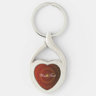 Porte-clés Circle géométrique Or rouge moderne luxe abstrait