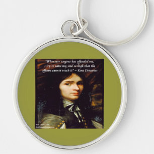 Porte-clés Citation célèbre de Descartes "Élever mon âme"