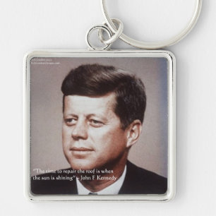 Porte-clés Citation célèbre de JFK Réparer le Toit