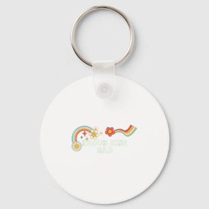 Porte-clés Citation Cool Groovy Fier Nouveau Papa Art