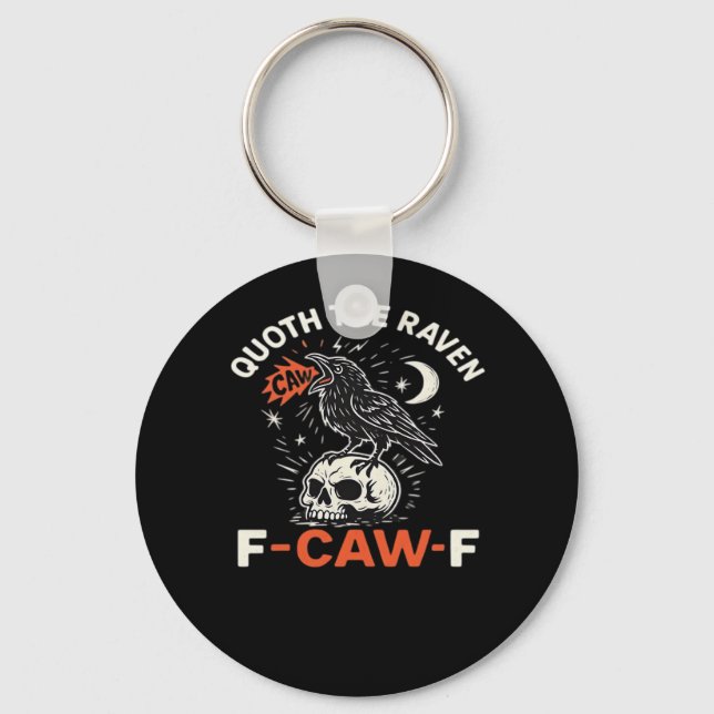 Porte-clés Citation Corbeau F-Caw-F (Recto)