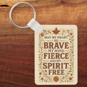 Porte-clés Citation d'affirmation de la Bohême libre Art