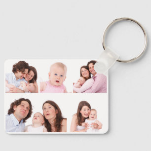 Porte-clés Citation d'amour familial moderne Collage photo pe