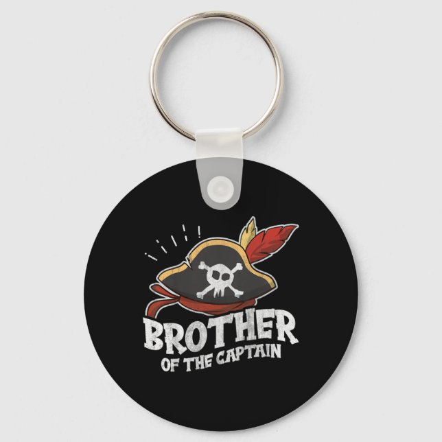 Porte-clés Citation d'anniversaire de pirate pour un frère d' (Recto)