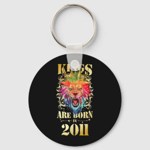 Porte-clés Citation d'anniversaire Roi Couronne Lion né en 20