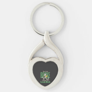 Porte-clés Citation d'argent de chien drôle goutte