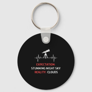 Porte-clés Citation d'astrophotographie Attente Ciel nocturne
