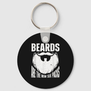Porte-clés Citation de barbe Les barbes sont le nouveau six p