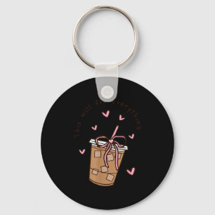 Porte-clés Citation de café glacé disant sarcasme Nk fille nœ