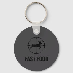 Porte-clés Citation de chasse drôle Fast Food Cerf de Virgini