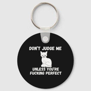 Porte-clés Citation de chat drôle humour offensant sarcastiqu