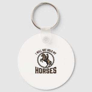 Porte-clés Citation de cheval drôle Design vintage de conduit