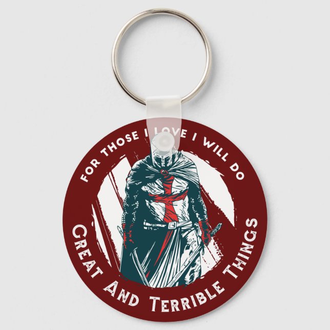 Porte-clés Citation de Chevalier Brave (Recto)