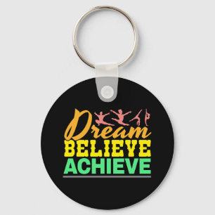 Porte-clés Citation de Dream Believe - Gymnastique féminine