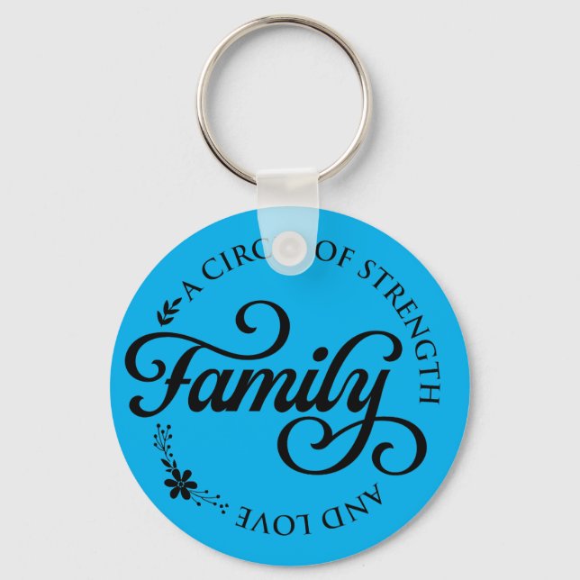 Porte-clés Citation de famille inspirante (Recto)