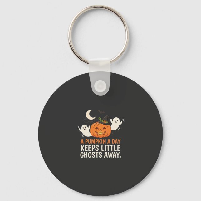 Porte-clés Citation de fantôme de citrouille de Halloween Des (Recto)
