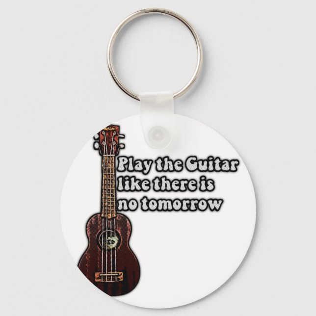 Porte-clés citation de guitare positive pour les amateurs de  (Recto)
