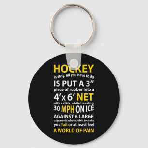 Porte-clés Citation De Hockey Le Hockey Est Un Cadeau Facile