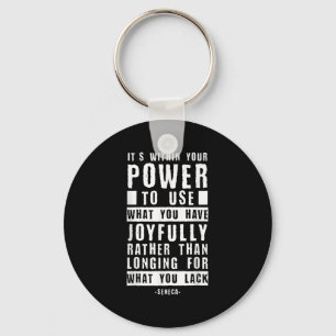 Porte-clés Citation de la philosophie stoïque de Seneca Stoic