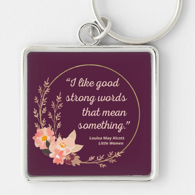 Porte-clés Citation de Little Women IV - Style mignon (Devant)