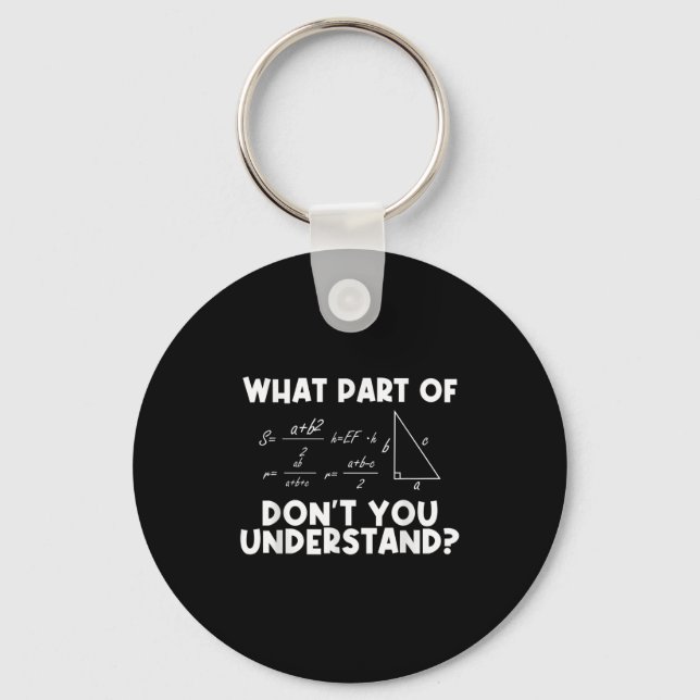 Porte-clés Citation de maths drôle Mathématiques Cher profess (Recto)