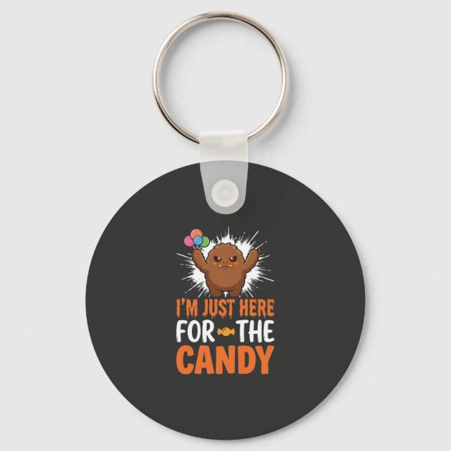 Porte-clés Citation de Monstre de Bonbons d'Halloween Design (Recto)