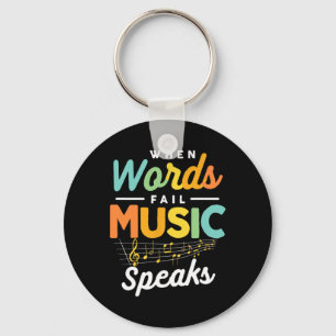 Porte-clés Citation de musique inspirante Musicien Amateur de