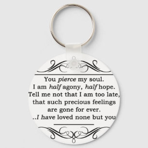 Porte-clés Citation de persuasion de Jane Austen